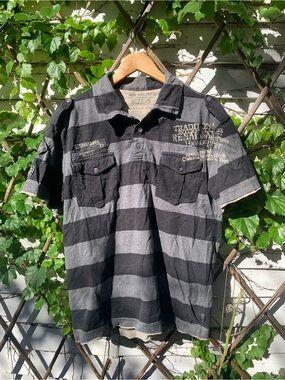 TXT y2k layered polo shirt